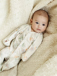 Load image into Gallery viewer, 100% Organic Cotton - Snap Front Footie - Modern Daisy - OBabyz