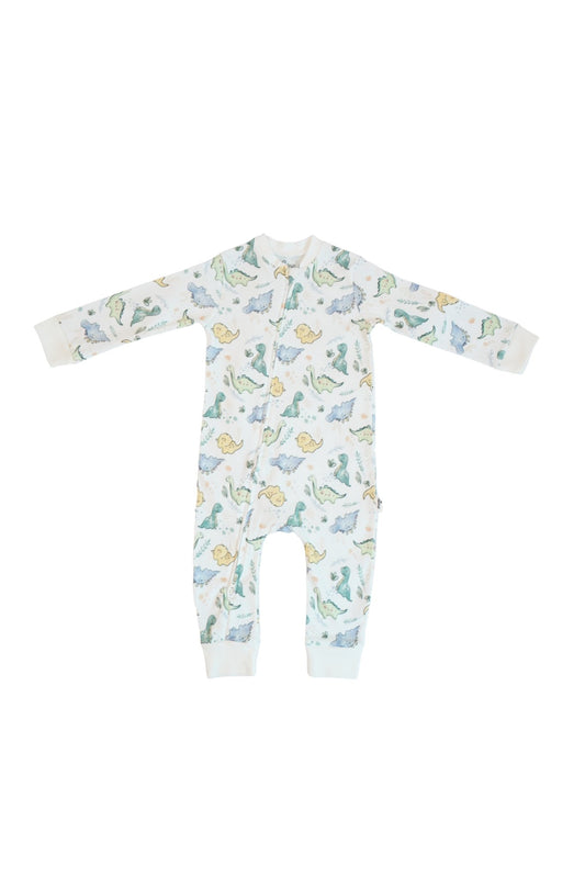 100% Organic Cotton - Zipper Bodysuit - Dino World - OBabyz