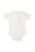 Load image into Gallery viewer, Short-Sleeve Bodysuit in Off white / Stork - OBabyz