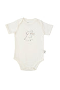 Load image into Gallery viewer, Short-Sleeve Bodysuit in Off white / white rabbit - OBabyz