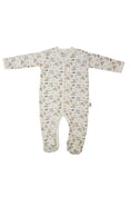 Load image into Gallery viewer, Snap Front Footy without mitts in woodland print - OBabyz