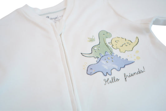 100% Organic Cotton - Zipper Bodysuit - Dino Friends! - OBabyz