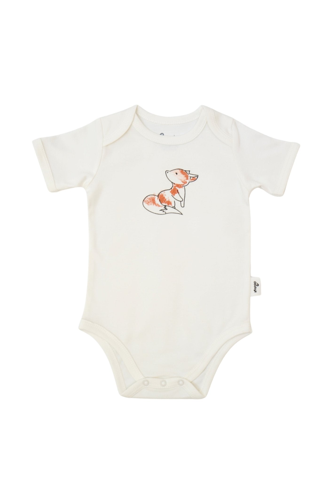 Short-Sleeve Bodysuit in Off white / Fox - OBabyz