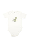 Carica l'immagine nel visualizzatore della galleria, Short-Sleeve Bodysuit in Off white / Green Dino - OBabyz
