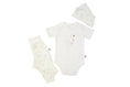 Load image into Gallery viewer, Short-Sleeve Bodysuit in Off white / Stork - OBabyz
