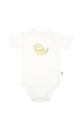 Carica l'immagine nel visualizzatore della galleria, Short-Sleeve Bodysuit in Off white / Yellow Dino - OBabyz
