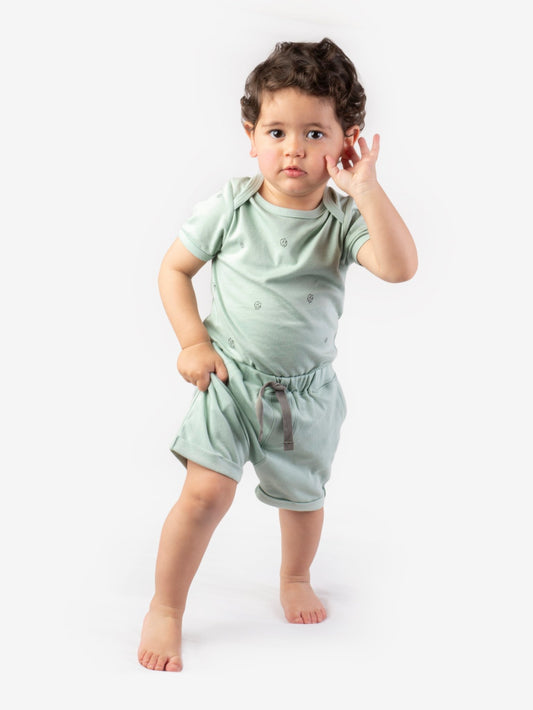 Caico Short Sleeve Baby Body & Shorts Set - OBabyz
